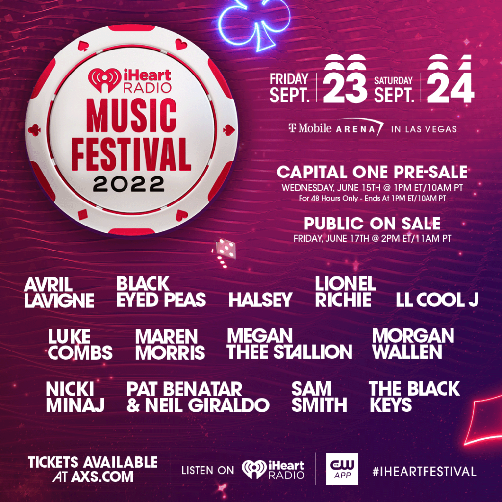 iHeartRadio Music Festival 2022, September 23rd and 24th in Las Vegas